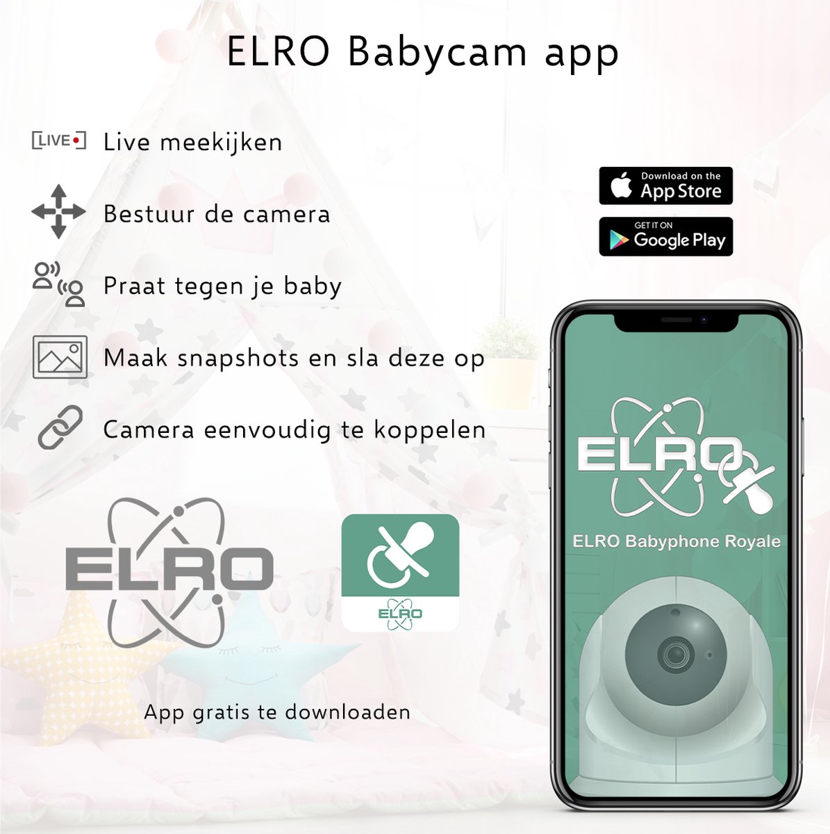ELRO Royale BC4000 Full HD Videobabyfoon — foto 2