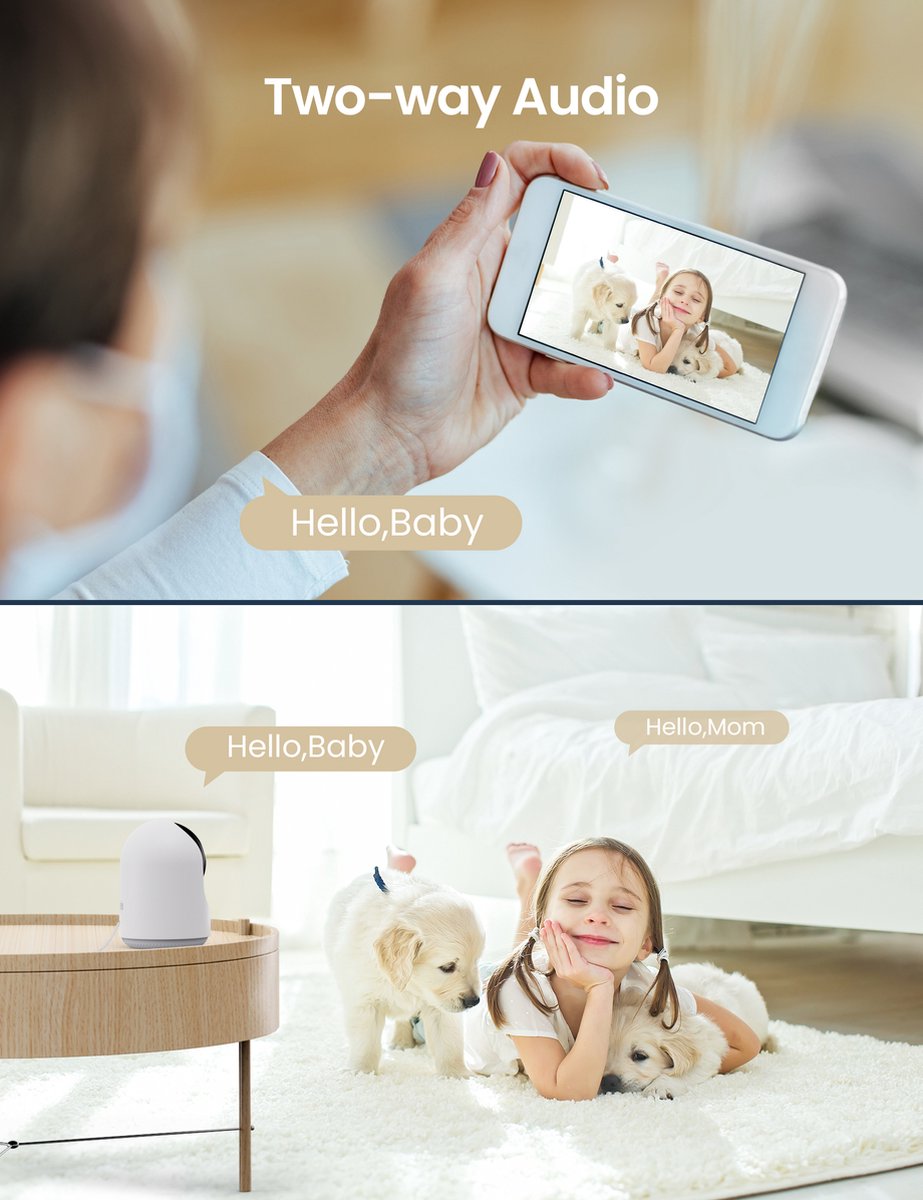GNCC P1 Wifi-videobabyfoon met App-bediening — foto 3