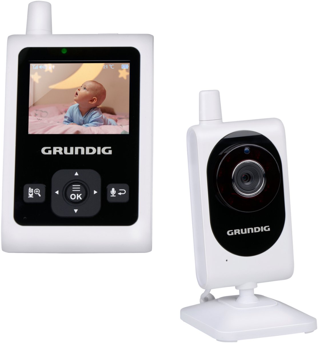Grundig Video Babyfoon met 2,4 inch Kleurenscherm