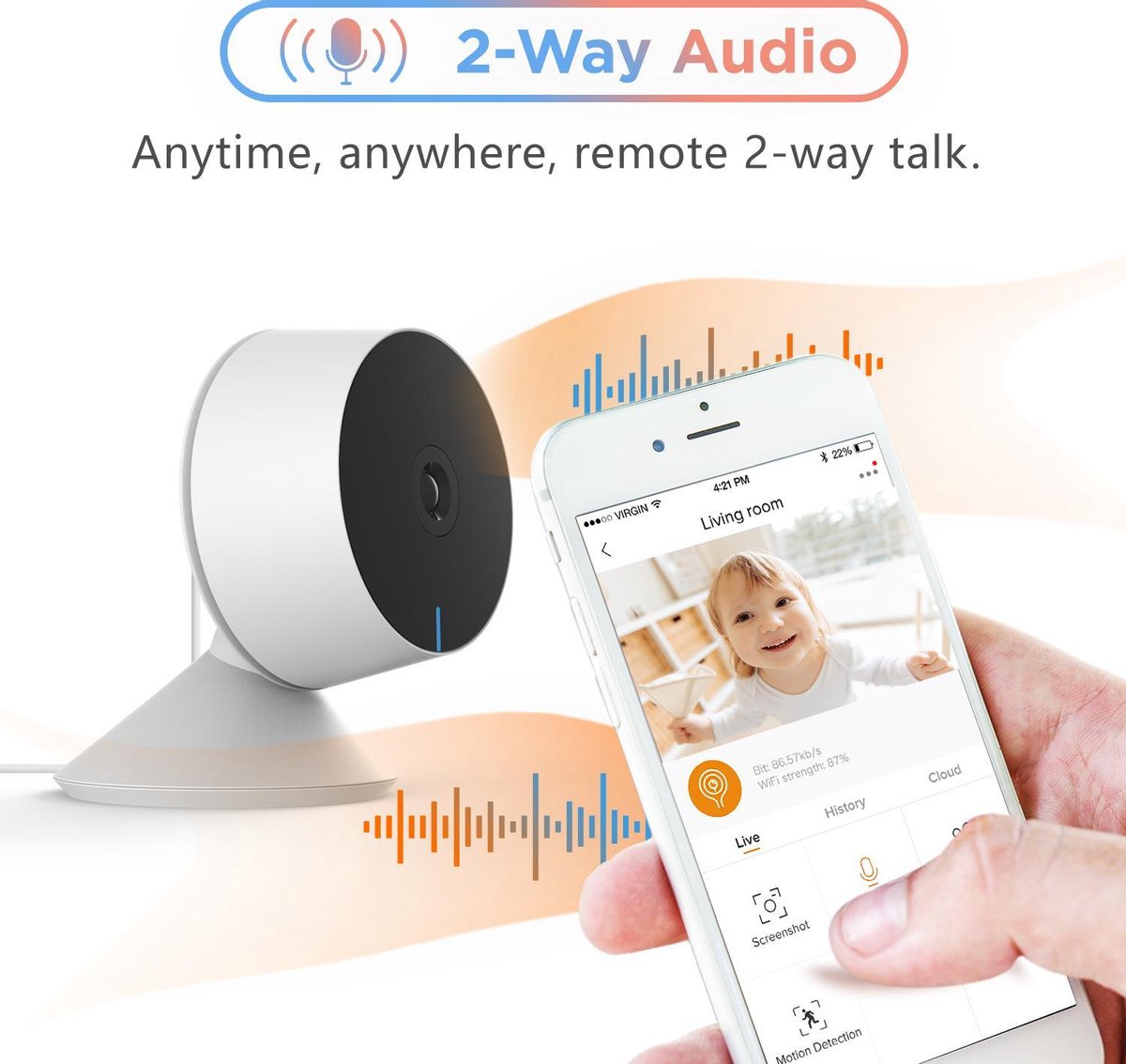 Laxihub M1 Wifi-babyfoon met Arenti-app — foto 6