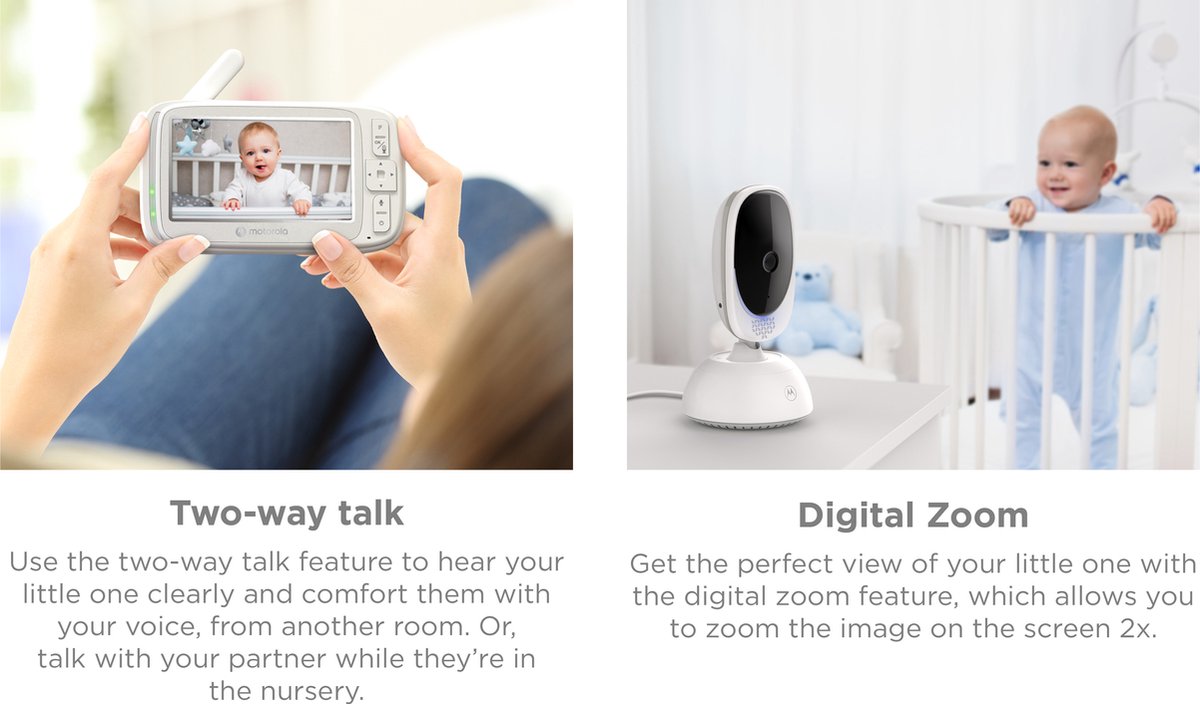 Motorola VM75 Videobabyfoon met Touchscreen — foto 2