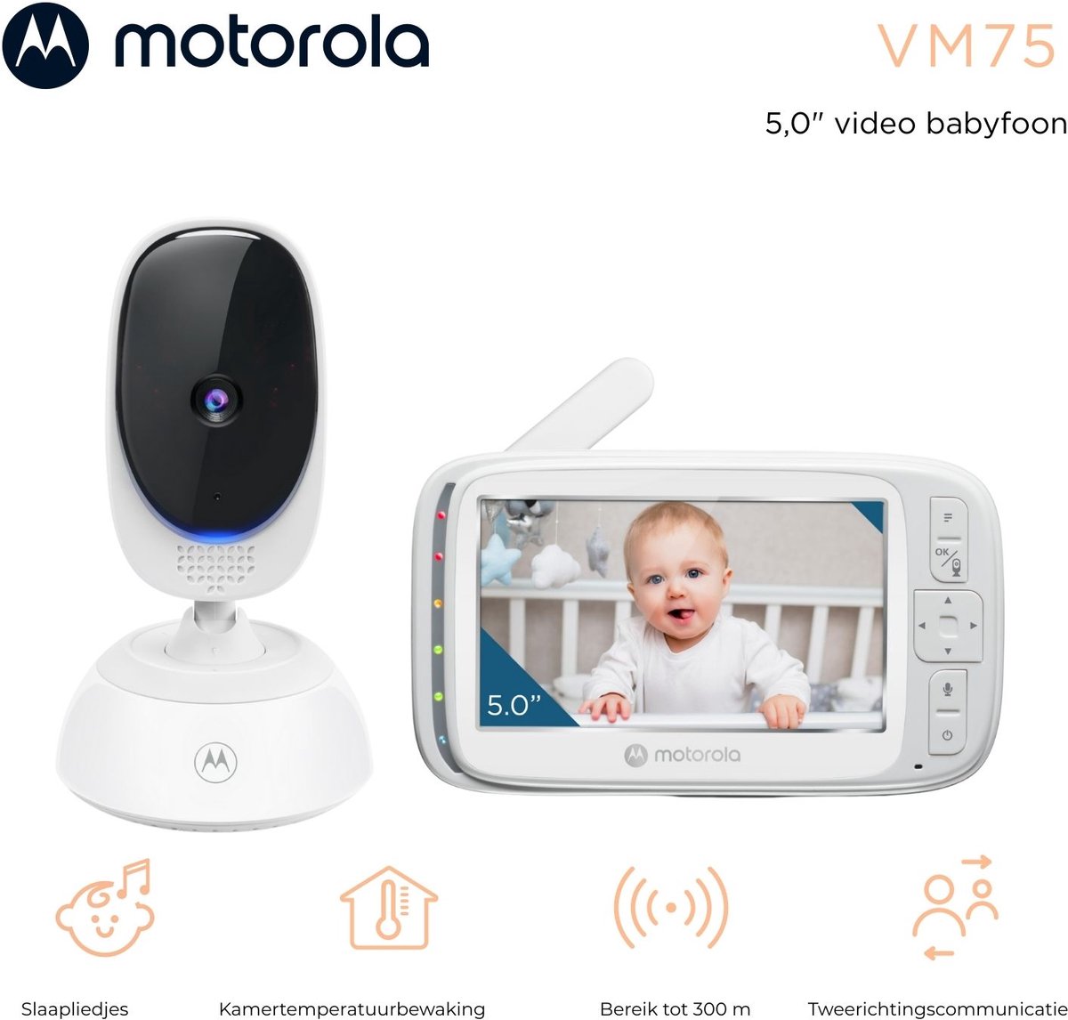 Motorola VM75 Videobabyfoon met Touchscreen — foto 6